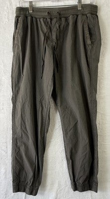 LL Bean Ripstop Joggers Pants Women Small Petite Brown Pull On