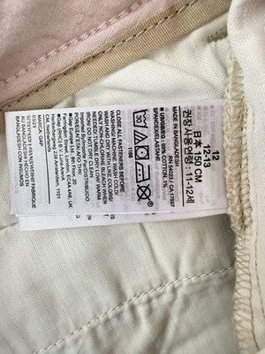 Gap Kids Uniform Midi Shorts 12 Girls Beige Tan 6.5” New NWT