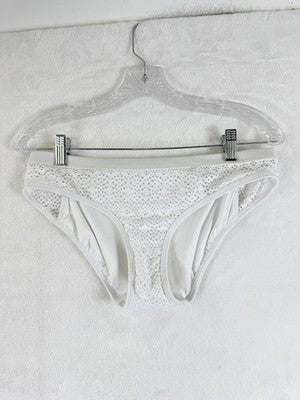 Venus Bikini Set Crochet White Size 4 Top New 6 Bottom Racerback Swimwear Women