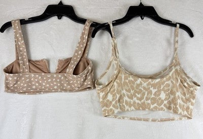 Aerie Bikini Top Medium Scoop Bandeau Womens Leopard Print