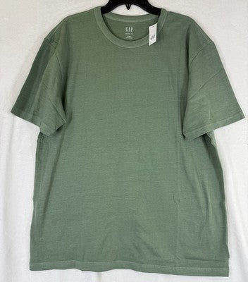 Gap Original Tee Large Tall Mens Green Short Sleeve Relaxed T Shirt New NWT