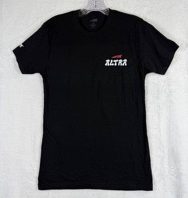 Altra Running T Shirt Mens XS Black Short Sleeve Stay Out There Crew Neck Tee