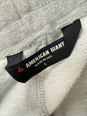 American Giant Sweatpants Mens Large Gray Pockets Pants Made In USA