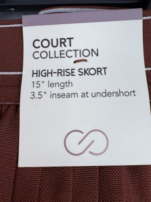 Calia By Carrie Underwood Large Tennis Skort Pleated Skirt Womens Brown NWT
