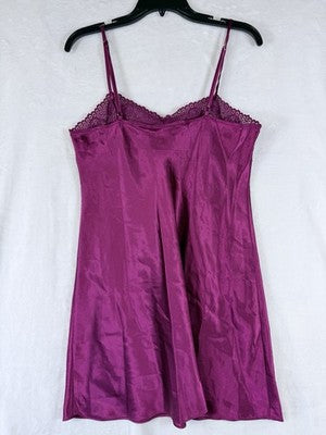 Morgan Taylor Intimates Medium Chemise Nightgown Purple Satin Womens