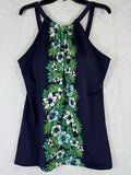 Denim Co Tankini Top 16 High Neck Navy Blue Swimwear Swim Swimsuit Womens