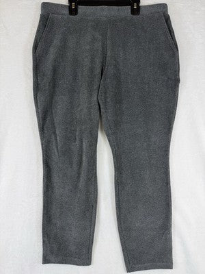 Lands End Corduroy Leggings Large Petite Gray Pull On Womens LP
