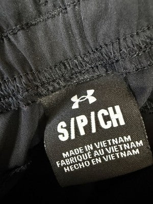 Under Armour Woven Cargo Pants Small Womens Black Pull On