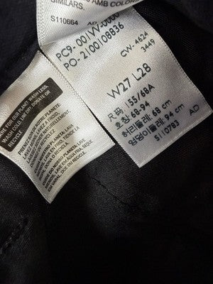 Levis 90s Straight Leg Pants 27 Womens Black 27x28 100% Cotton Mid Rise New NWT