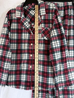 Lauren Ralph Lauren XL Pajamas Fleece Red Plaid Pajama Set Women