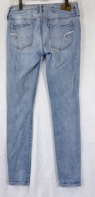 American Eagle Jeans 4 Womens Jeggings Light Blue Skinny
