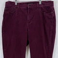 Banana Republic Corduroy Pants 30 10 Womens Burgundy Red Purple Mid Rise