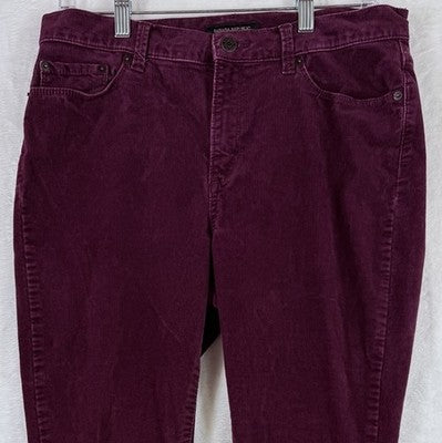 Banana Republic Corduroy Pants 30 10 Womens Burgundy Red Purple Mid Rise
