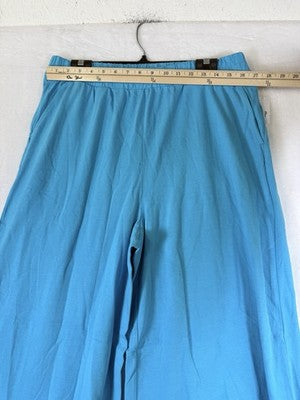 Gap Wide Leg Pants Large Womens Clothing Blue Pull On Heavyweight New NWT
