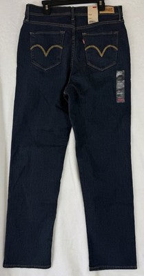 Levis 512 Perfectly Slimming Straight Jeans 12 31 Womens 31x30 Blue New NWT