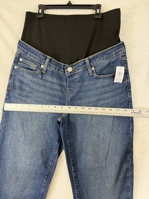 Gap Maternity Girlfriend Jeans 30 10 Short Women Full Panel Blue NWT