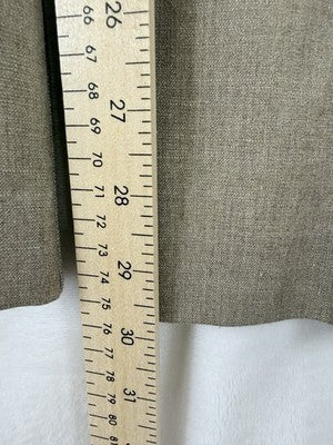 Ann Taylor Loft Marisa Trouser 4 Petite Linen Blend Beige 4P Womens Straight Leg