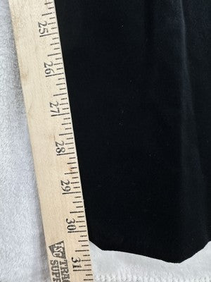 St John Collection 8 Black Pants Straight Leg Velveteen Cotton Stretch Womens