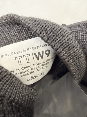 Allbirds Tree Toppers Womens 9 Shoes Sneakers Charcoal Gray High Tops New