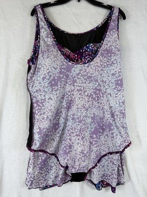Swimsuits For All 24 Swim Dress Purple Blue Plus Size Womens