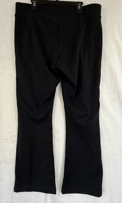 American Giant Knit Pants 14 Womens Black Pull On Straight Leg Made In USA
