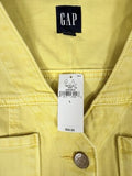 Gap Denim Mini Dress Large Womens Yellow V Neck Sleeveless New Neat