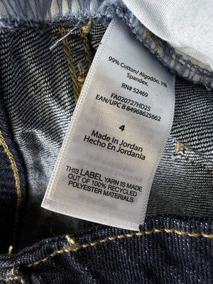 Free Assembly Jeans Womens 4 Barrel Leg Dark Blue Rinse High Rise NWT New
