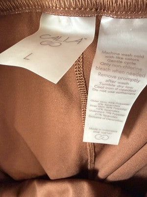 Calia Pleated Tennis Skort Large Brown Womens Skirt W/ Shorts New NWT