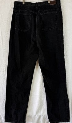 Vintage LL Bean Jeans 18 Tall Womens Black 90s High Rise Denim Cotton Hipster