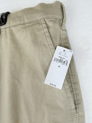 Gap Shorts Mens 42 6” Vintage Khaki Beige Flat Front New NWT