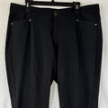 CJ Banks Signature Slimming Pants 16W Petite Black Ponte Knit Womens Plus Size