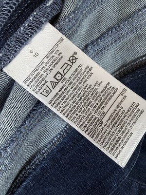 Gap Studio Denim Dress 6 Women Seamed Midi Dark Blue Women GapStudio New