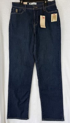 Levis 512 Perfectly Slimming Straight Jeans 12 31 Womens 31x30 Blue New NWT