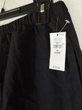Gap Wide Leg Linen Pants Women Medium Petite Black Pull On Easy Pockets New NWT