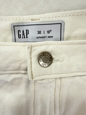 Gap Denim Shorts 30 10 Petite Off White Cut Off Jean Women