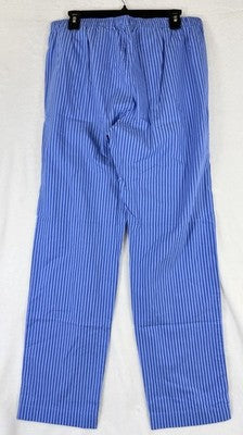 Gap Poplin Pajama Pants Medium Blue Striped Womens 100% Cotton New NWT