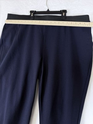 Talbots Ponte Pants 24W Navy Blue Pull On Knit Plus Size Womens