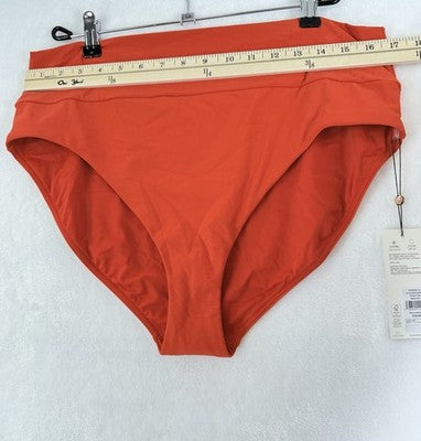Calia Swim Bottom XL Red High Rise Wide Band Womens Tankini Swimwear New NWT