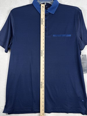 Golf Polo Large Blue Head Mens Short Sleeve UV Protection NWT