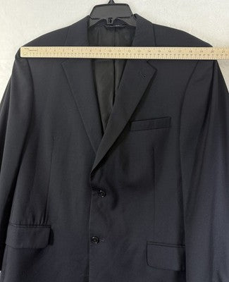 Jos A Bank Blazer 43r Wool Navy Blue Suit Jacket Mens 2 Signature Collection