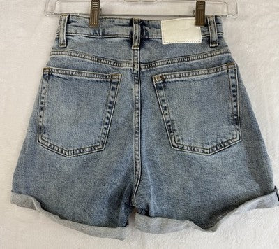HM Jean Shorts 0 Women High Rise Roll Cuff Blue  Denim