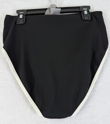 Calia Swim Bottom Small Black High Rise Tipped Womens Tankini Swimwear New NWT