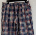 Toad And Co Large Mens Flannel Pajama Pants Shuteye Bottoms Red Plaid Gray Blue