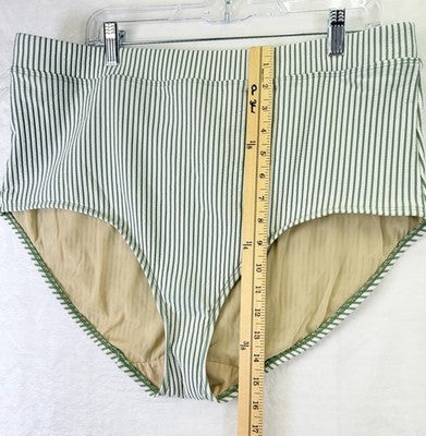 Cacique Swim 26 Tankini Top Bottom Set Green 44DDD Underwire Swimsuit Womens