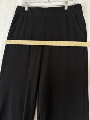 Max Studio Cropped Wide Leg Pants XL Black Pull On Womens