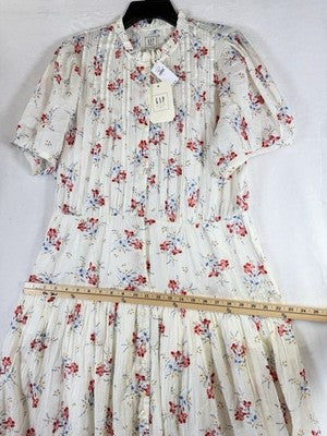 Gap X DÔEN Dress Large Women Pintuck Floral Midi Doen Boho Whimsical New NWT