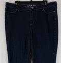 Lands End Jeans 16 Womens Bootcut Leg Fit 2 Dark Blue High Rise