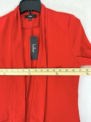 Lulus Blazer Small Red Open Front Jacket Womens New NWT