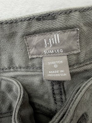 J Jill Jeans 8 Slim Leg Gray Stretch Denim Womens