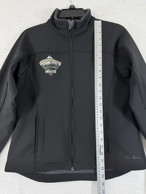 LL Bean Jacket Womens Small Black Outdoor Discovery School Fleece Lined Full Zip